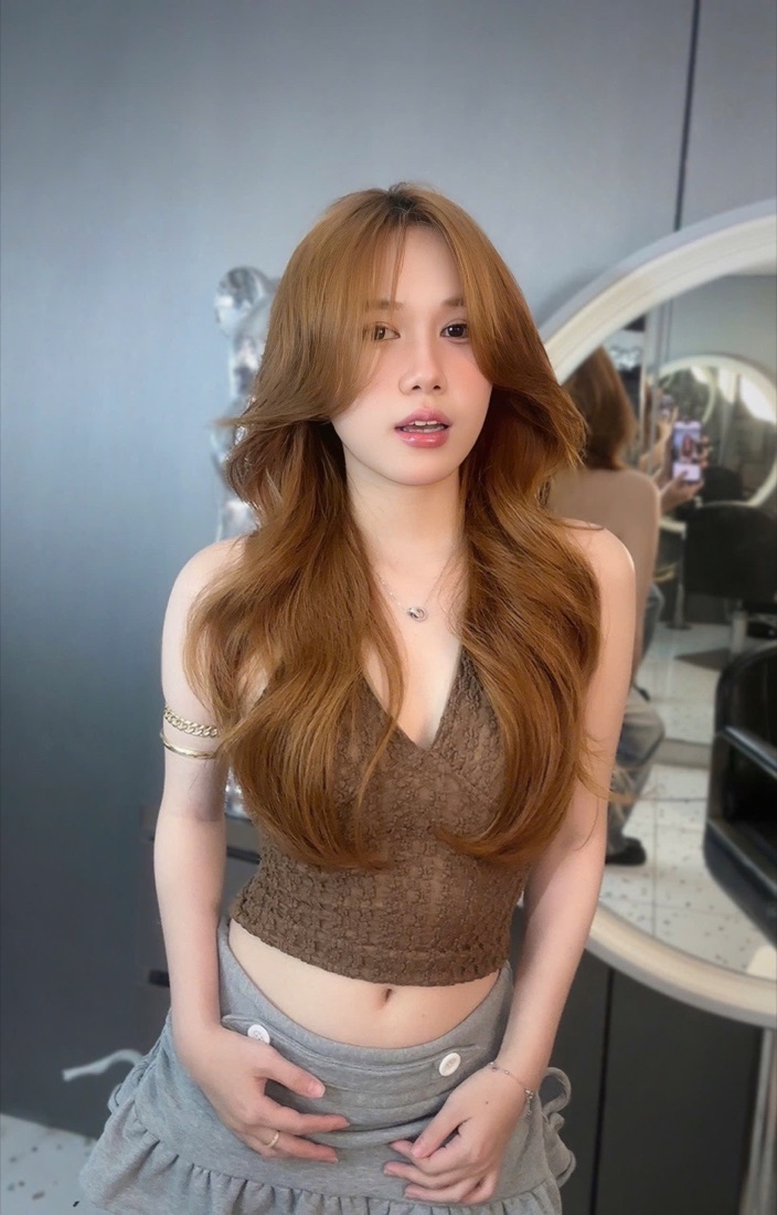 Nhuộm cam đồng layer dài
